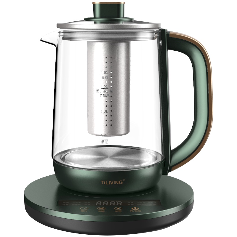 Tiliving钛立维钛养生壶家用多功能煮茶器花玻璃全自动办公室小型养身壶