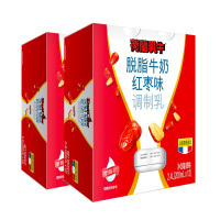 法国原装进口 荷兰乳牛 牛奶 脱脂牛奶 红枣口味 200ml*12支