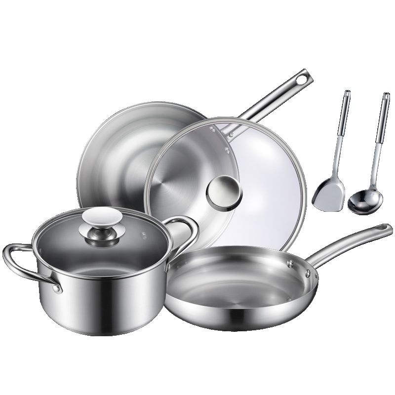 爱仕达(ASD) 俊雅复合三件套锅 PS03A1Z 无涂层 物理不粘 三层钢基础 锅具套装组合