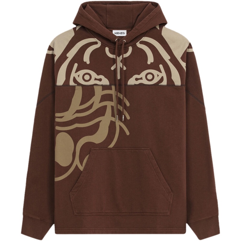 高田贤三 KENZO 男士棉质K-Tiger宽松版加绒款连帽卫衣运动衫FB6 5SW538 4MO