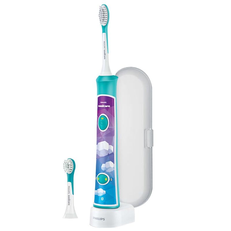 飞利浦(Philips)儿童电动牙刷HX6322便携旅行装 声波震动式牙刷31000转/分钟 蓝牙App游戏互动