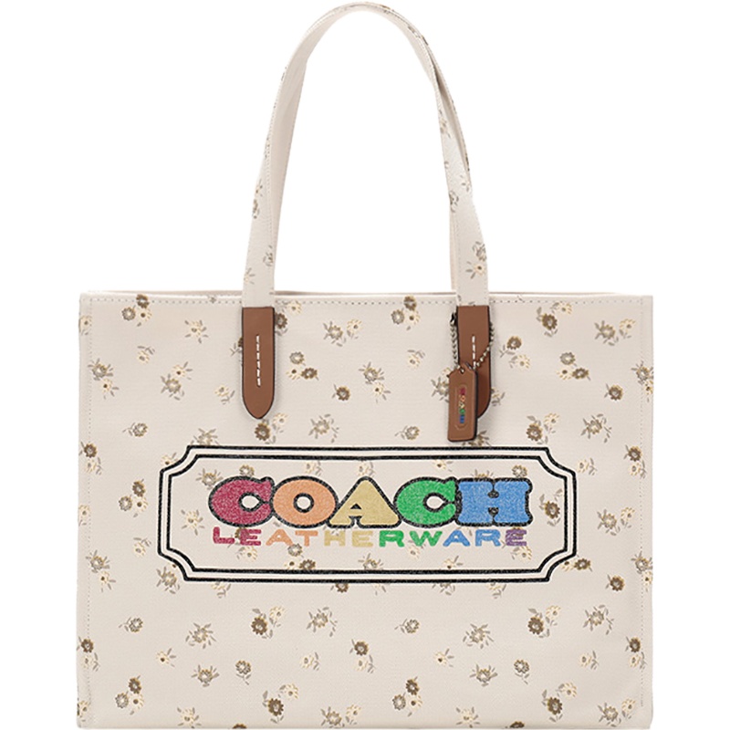 COACH 蔻驰 女士 专柜款PRIDE系列织物托特包手提单肩包 717