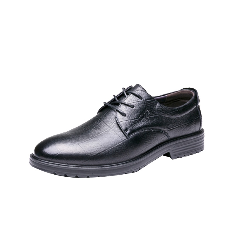 奥康(AOKANG)秋季新款皮鞋男士商务休闲潮流男鞋真皮透气低帮男单鞋子