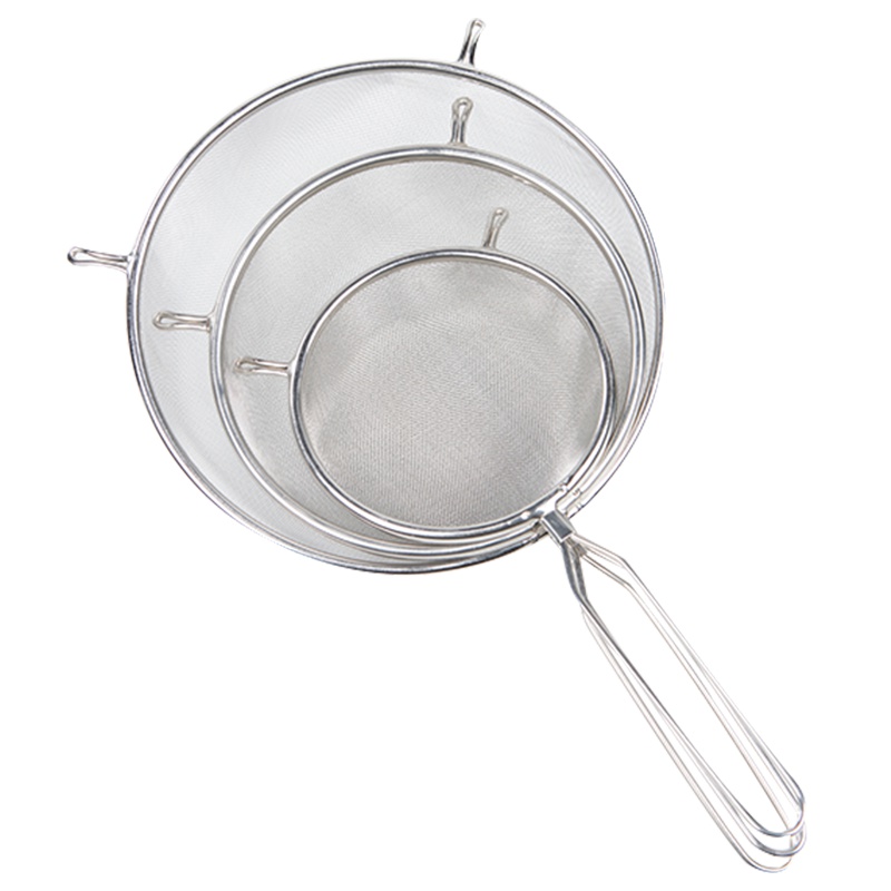 苏宁极物 不锈钢手柄果汁滤网套装不锈钢果汁中药过滤网筛火锅捞油漏勺家用