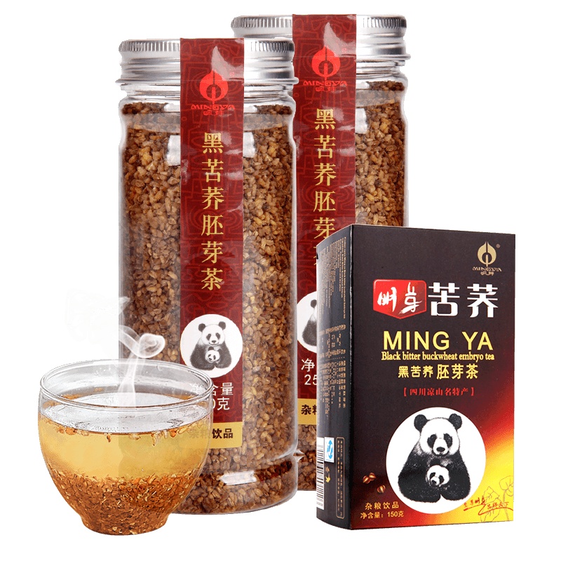 明芽苦荞茶四川大凉山正品全胚芽苦荞麦花草茶花茶250g*2+150g