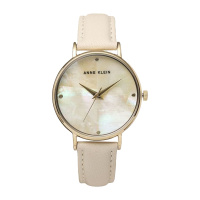 安妮克莱因（ANNE KLEIN）摩登复古系列简约大表盘皮质表带时尚石英女表AK/2790IMIV