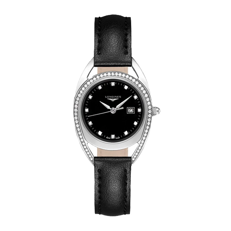 浪琴(LONGINES) 骑仕系列 全球联保 L6.137.0.57.0 石英表女 时尚镶钻女士腕表