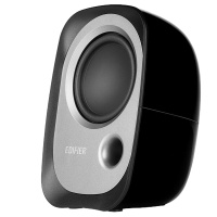 漫步者(EDIFIER)R12U 外观时尚 音质纯正的入门级微型2.0桌面音响 笔记本音箱 电脑音箱 黑色/台