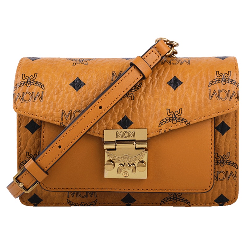 MCM经典款男女士腰包新品2020新款胸包涂层迷你链条包 Patricia Visetos腰包