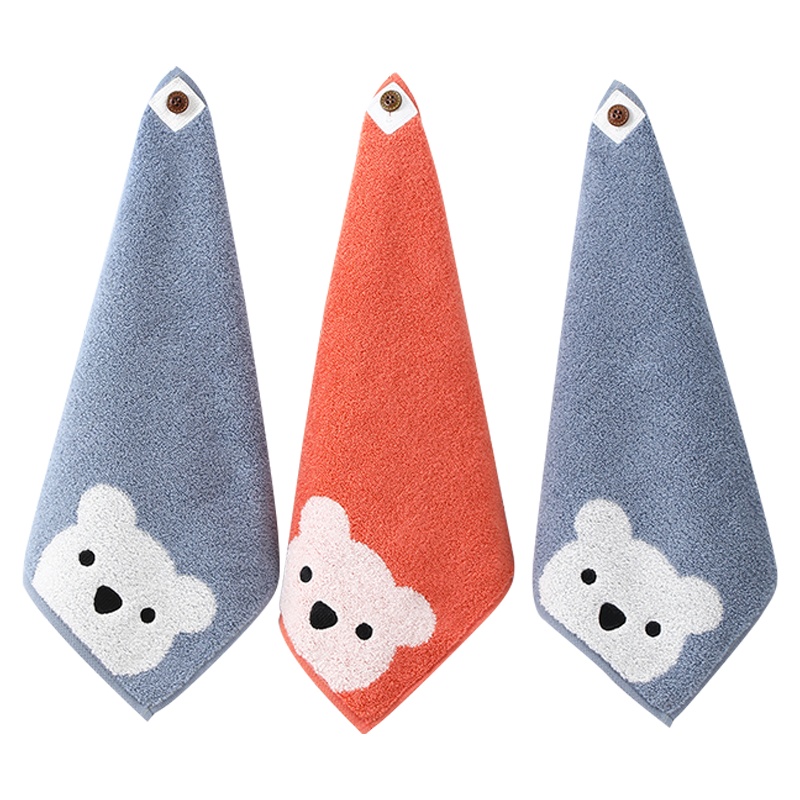 [方巾3条装]金号(KING SHORE)纯棉小方巾 卡通系列擦手擦脸挂式毛巾