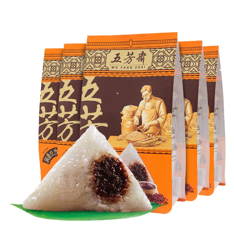五芳斋润香豆沙粽140g*2/袋*5袋甜味粽子真空散装组合嘉兴特产速食早餐棕子