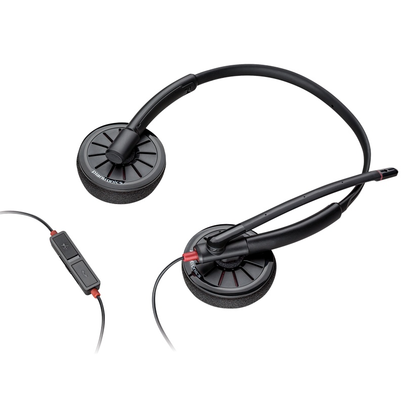 缤特力(Plantronics)C225 头戴式耳机带麦克风/听力保护/有线降噪耳麦/学习教育