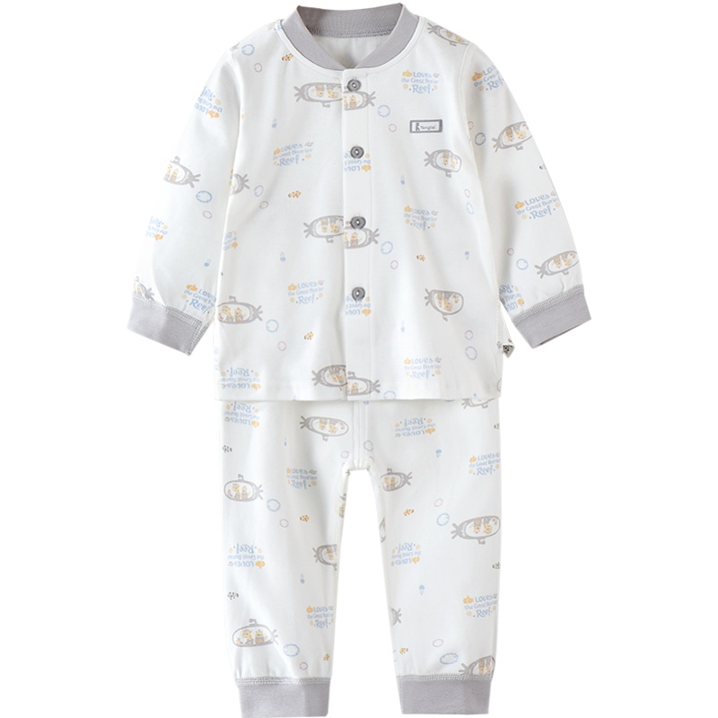 童泰四季新款婴儿衣服5-24月婴幼儿内衣套装婴幼儿立领闭档套装