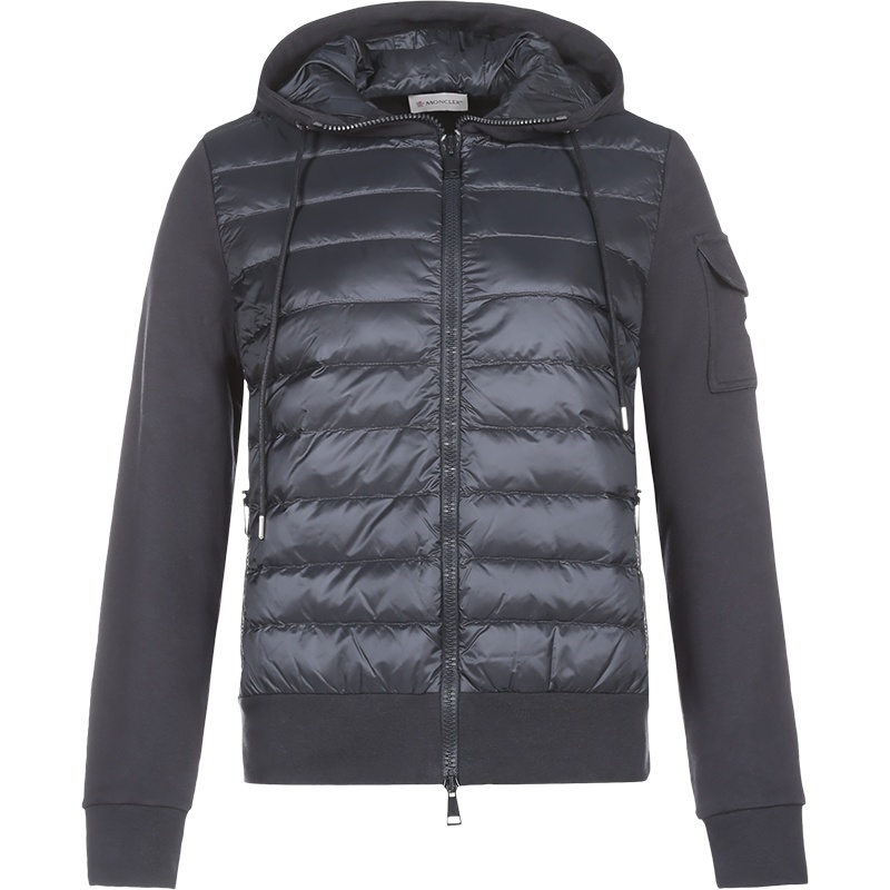 MONCLER 盟可睐 女士 聚酰胺纤维/棉鹅绒连帽羽绒服针织外套 8G52300 809DH