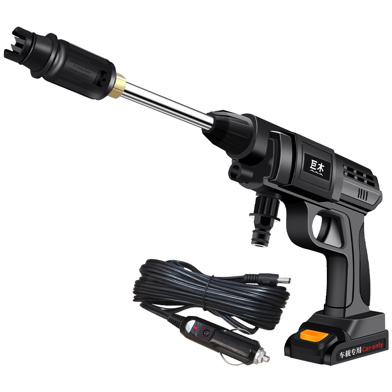 巨木 洗车机车载家用大功率高压洗车水枪电动自吸式冲车刷车神器清洁套装