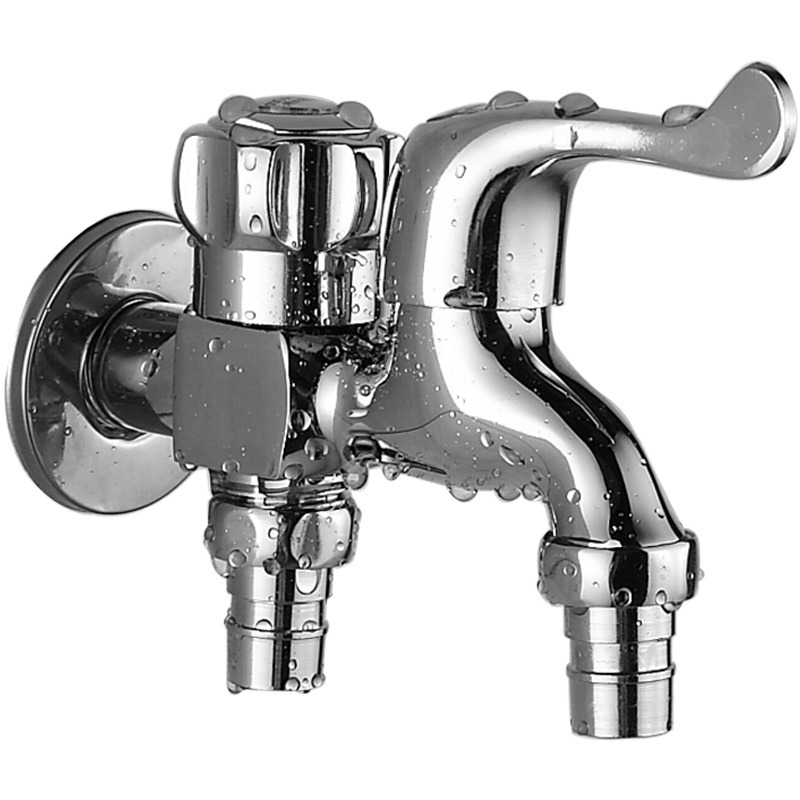 双头全铜洗衣机水龙头洗衣机一进二出三通用拖把池单冷水龙头