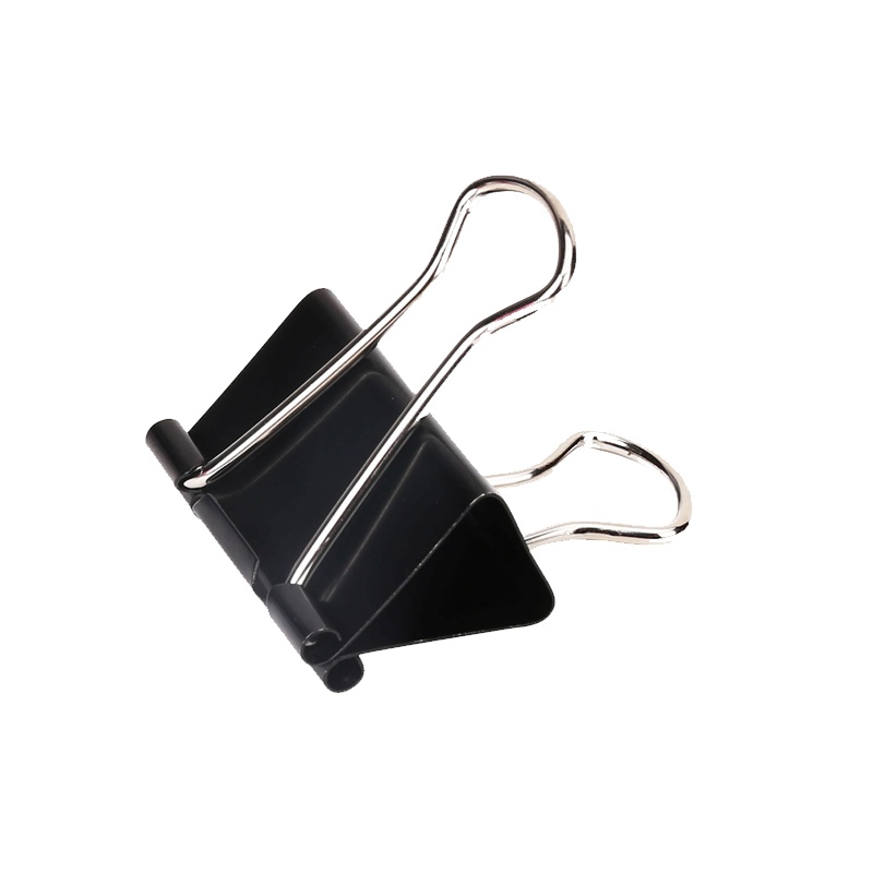 得力(deli)9545黑色长尾夹19mm 票据夹 燕尾夹 铁夹子 文件夹 资料夹 发票夹 办公文具 财务用品