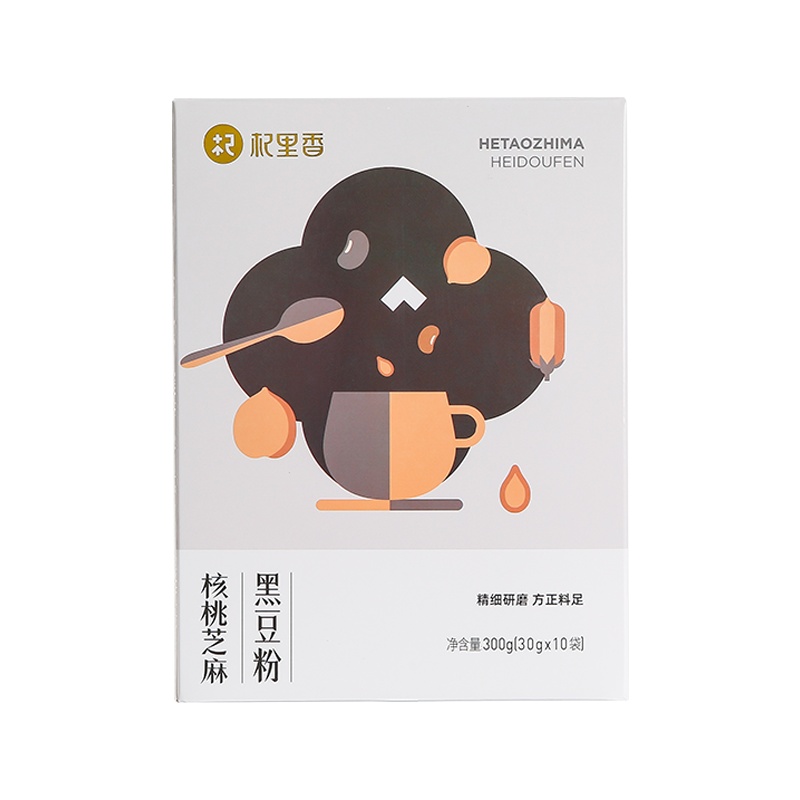 杞里香黑芝麻糊核桃黑豆代餐粉熟即食五谷杂粮冲饮营养早餐食品粥300g*4盒组合