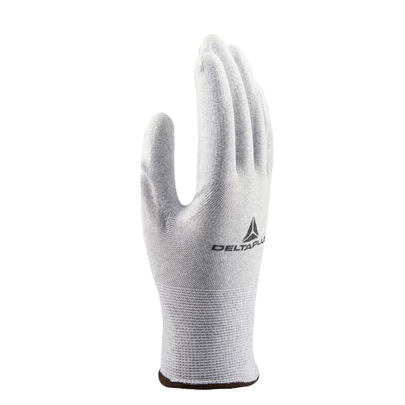 代尔塔 201790 PU涂层防静电手套 无缝涤纶针织 防静电 透气舒适 (一双装)可定制