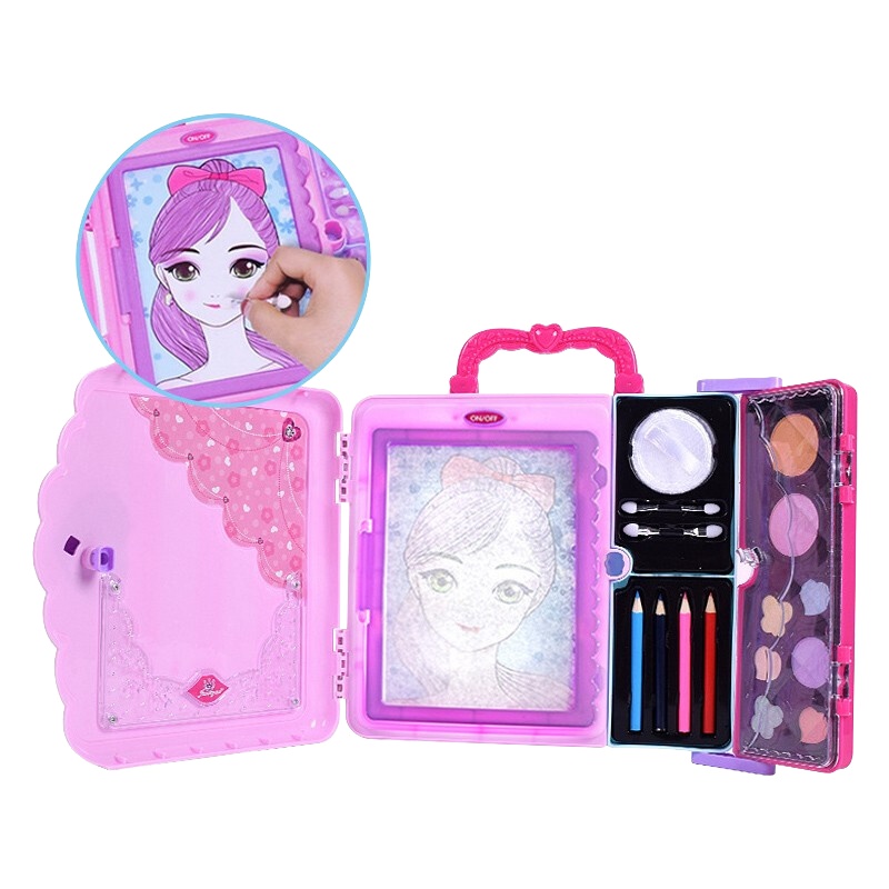 儿童多功能化妆盒套装公主彩妆手提箱安全无毒女孩玩具生日礼物 129
