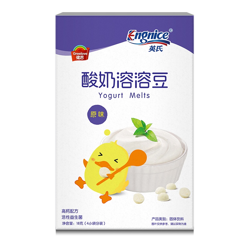 英氏酸奶溶溶豆原味18g 溶豆奶豆宝宝零食