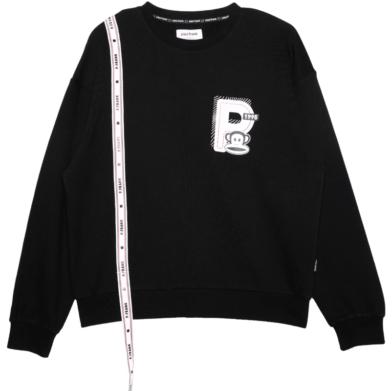 大嘴猴 春季新款卫衣女潮流港风ins织带拼接女士卫衣