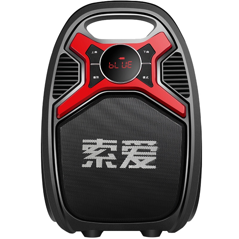 索爱蓝牙音箱广场舞音响手提音箱户外便携式K歌小型大功率叫卖家用地摊喊话收款码播放器T16X[带2个无线话筒]