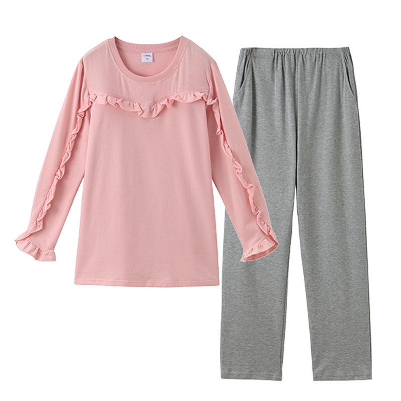 都市丽人秋冬棉圆领长袖家居服亲肤舒适睡衣套装2H9205