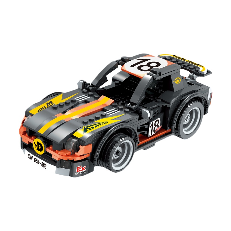 奥迪双钻孩子维思积木遥控拼装大颗粒玩具跑车积木遥控SLS超跑HA389054