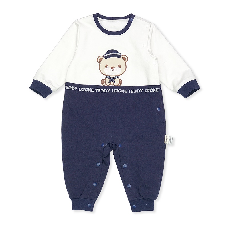洛克泰迪男童夹层连体衣2020新款秋装婴儿哈衣男宝宝爬服