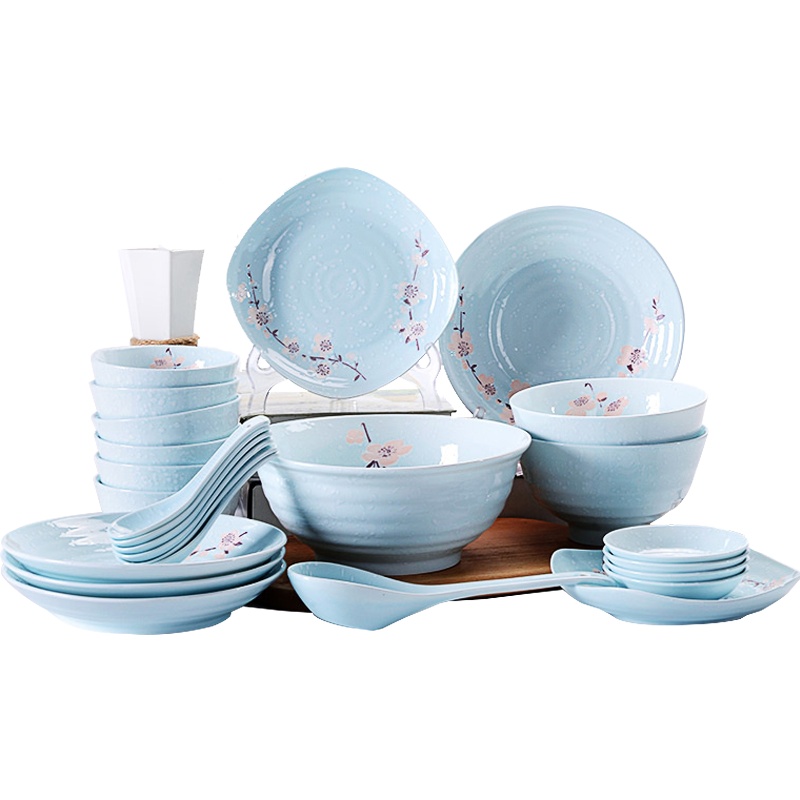 33658-1-Y158QL 韩雅26头餐具A(浅蓝)