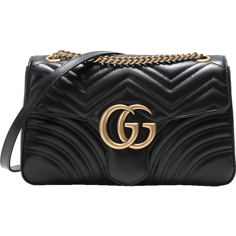 GUCCI 古驰 女款GG Marmont系列皮革手提单肩包 443496 DTDIT