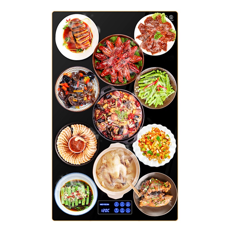 keyeon/凯易欧KF-8048触屏款饭菜保温板热菜板家用暖菜板多功能餐桌电加热转盘热菜神器方形80*48cm