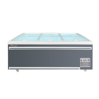 华美(Huamei)组合岛柜HDS-1066T升商用大容量卧式冰柜 海鲜展示柜冷藏冷冻玻璃门雪糕速冻冷柜