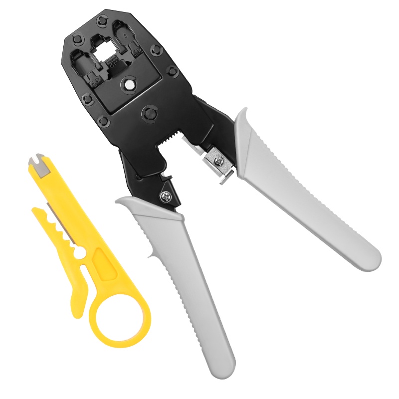 吉米家居 JM-G1603 4P/6P/8P三用网络压接钳网线钳剥线钳多功能网络端子钳子送打线刀 夹持类工具
