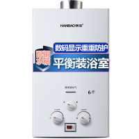 韩宝(HANBAO)6升平衡式热水器燃气天然气 液化气煤气浴室内燃气热水器DSP01-6-液化气-自行安装