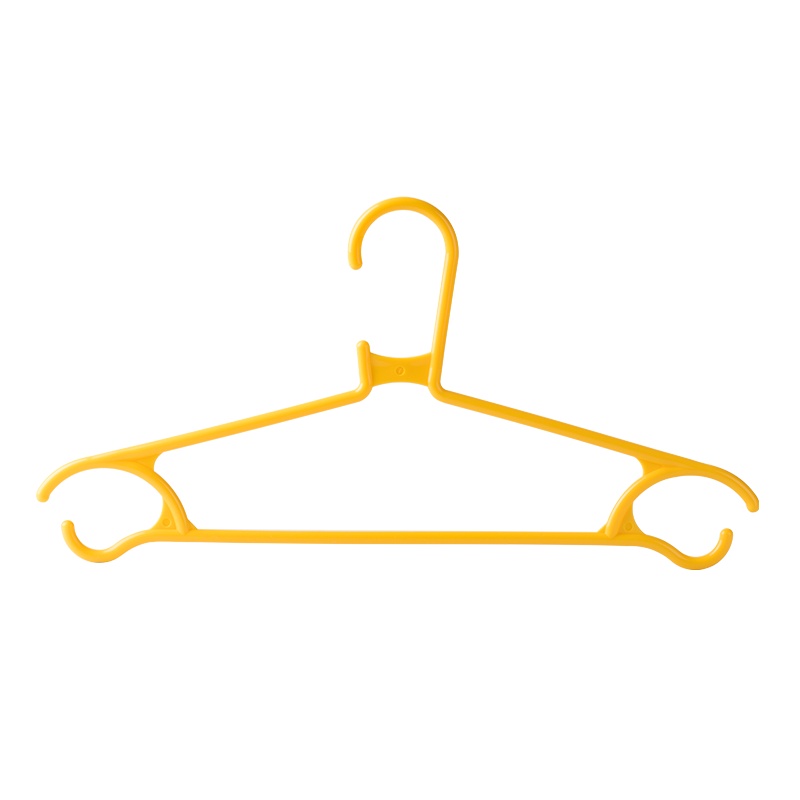 茶花衣架家用塑料防滑衣架成人衣柜衣撑晾晒承重轻便衣架衣架挂钩 [10只装粉色]防风挂钩衣架