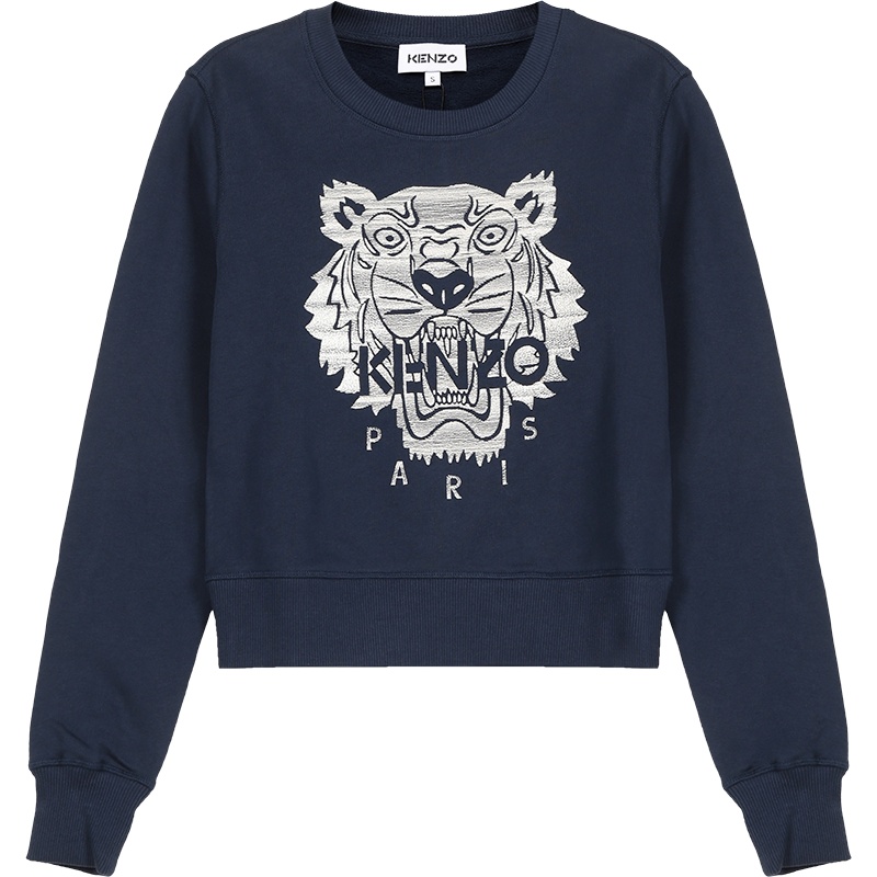 Kenzo 高田贤三 女士 棉质修身版圆领长袖卫衣运动衫 FA6 2SW722 4XF