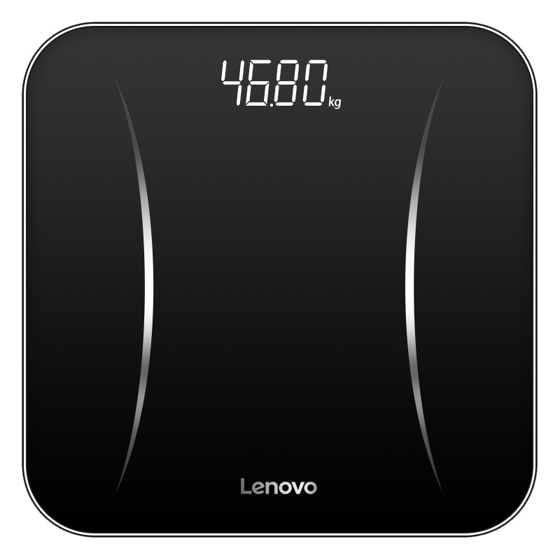 联想电子秤 精准体重秤 家用高精度智能称人体秤 小型充电款家庭称重减肥男女运动跑步健康 正品