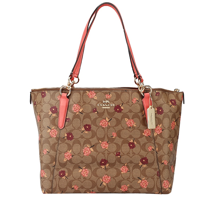 COACH 蔻驰 女手提包 女士PVC手提单肩托特包 花色