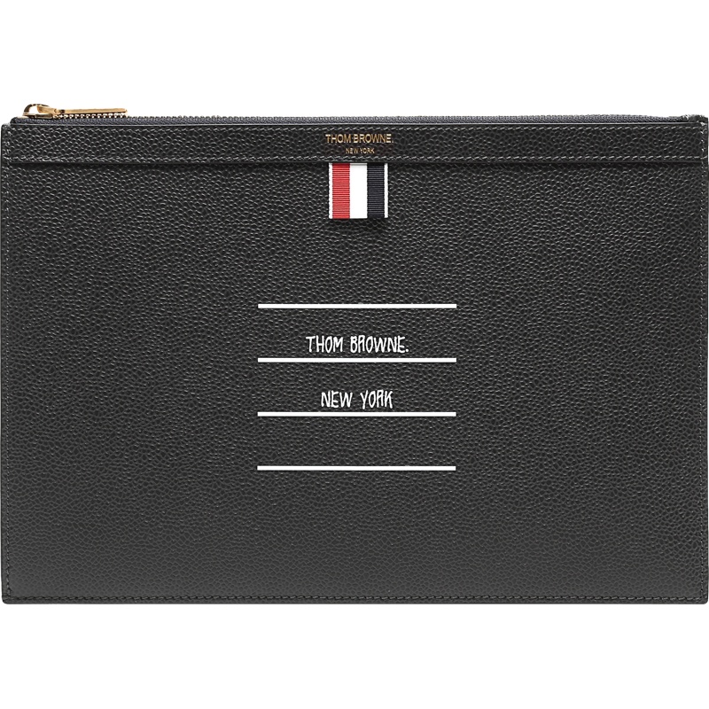 THOM BROWNE 汤姆·布朗 男士皮革手拿包 MAC094A 05808