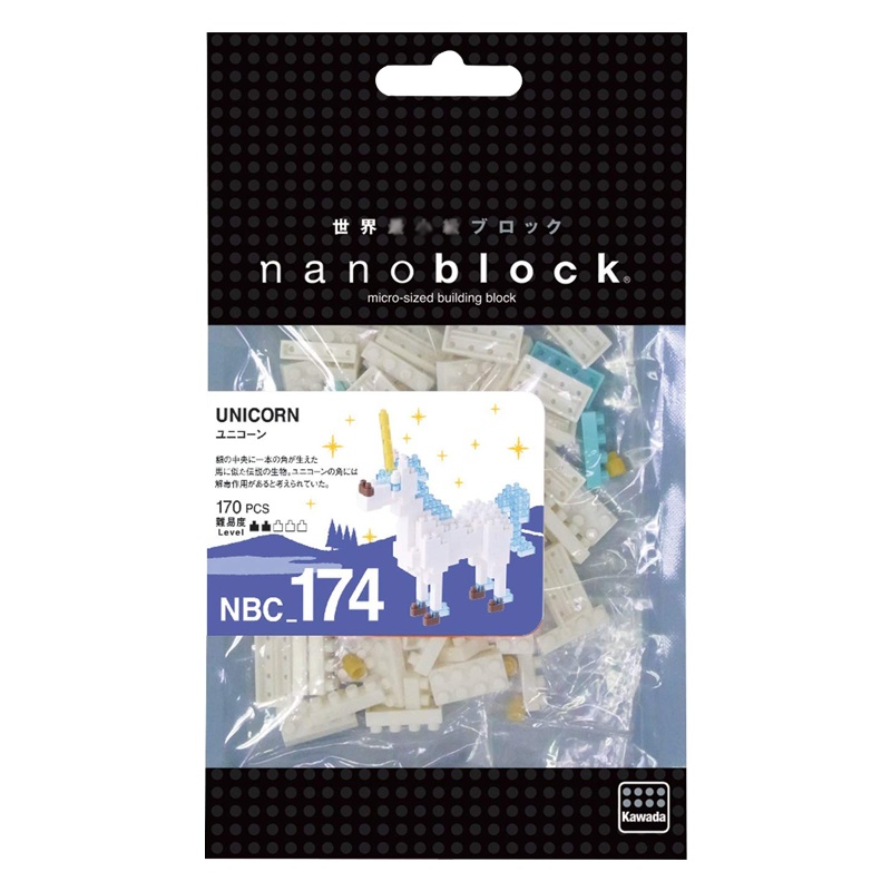 nanoblock日本小颗粒拼插积木迷你藏品-独角兽