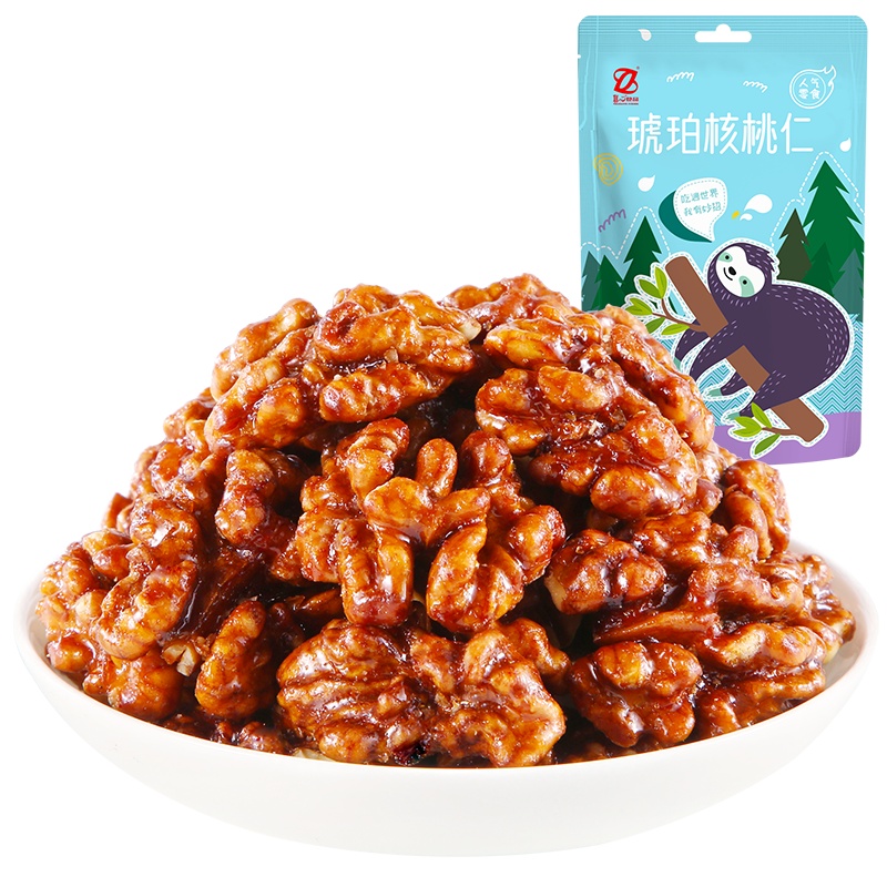 [真心 琥珀核桃仁100g*1袋]清甜香脆营养健康特产干果炒货XT