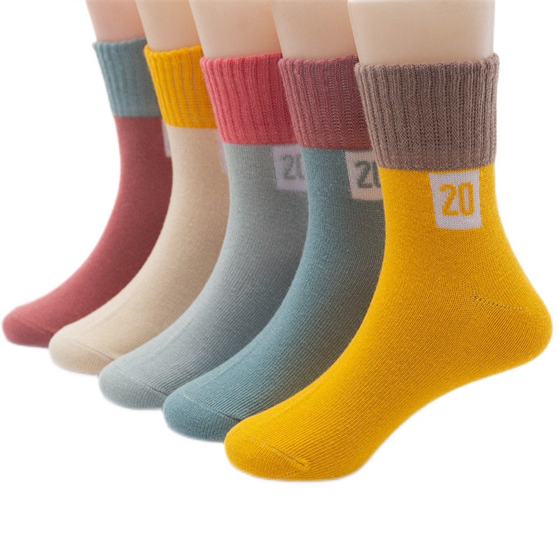 加绒加厚儿童袜子秋冬男女童大小童宝宝婴儿袜中筒花边毛圈袜威珺