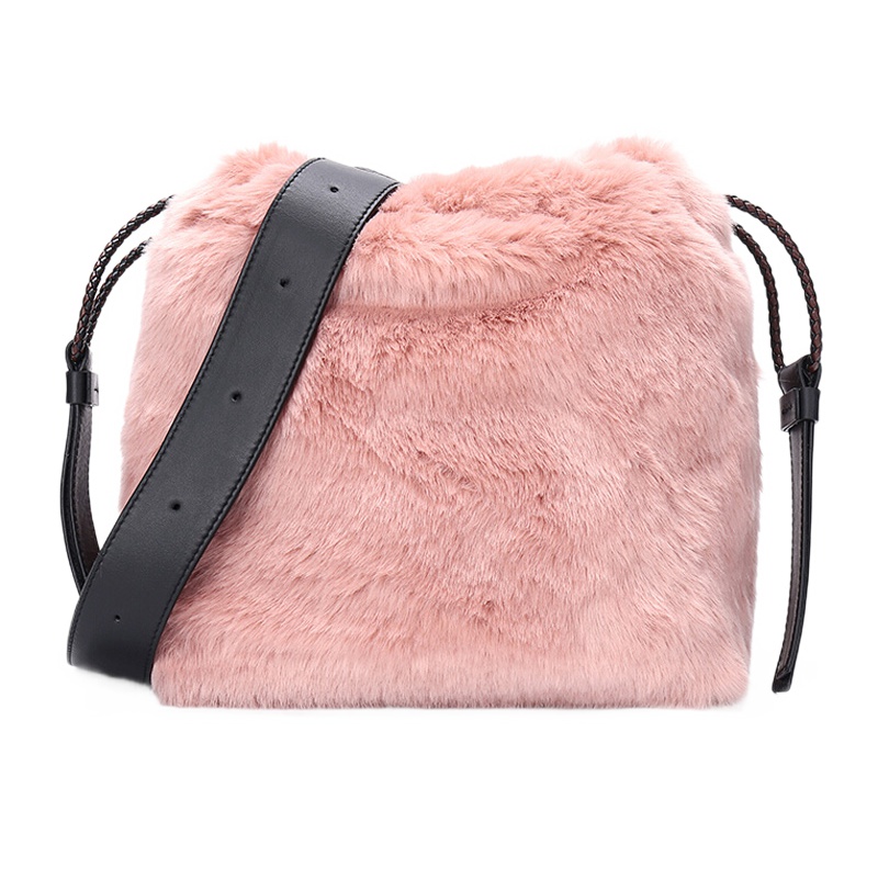 FURLA芙拉 CAOS系列中号毛皮水桶包902920