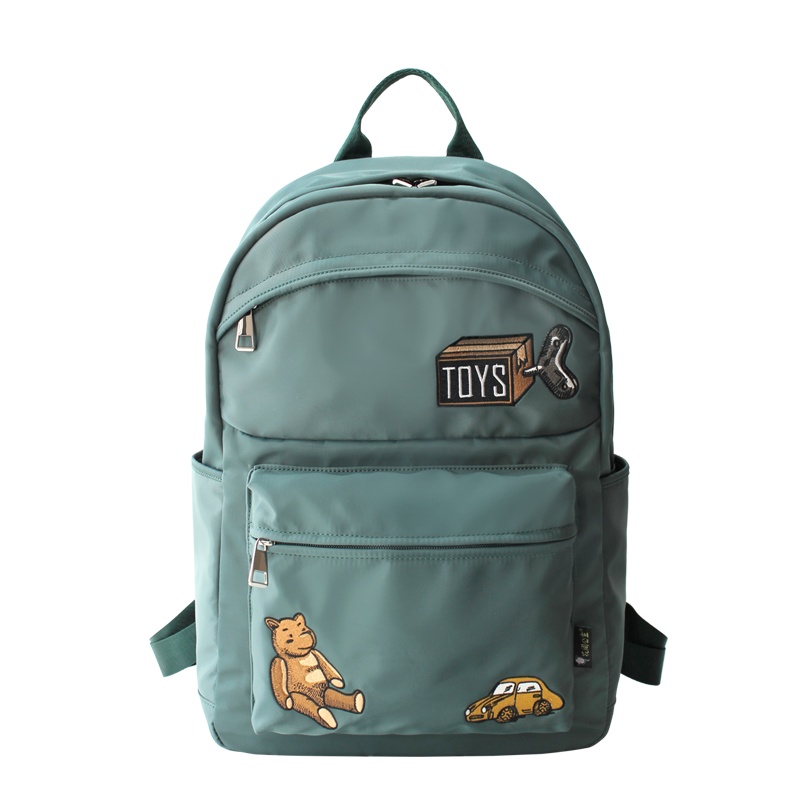 花间公主TOYS百搭休闲2021新款电脑刺绣旅行尼龙帆布双肩背书包