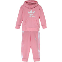 【自营】adidas阿迪达斯三叶草女婴童0-4岁长袖卫衣套装运动服DV2810