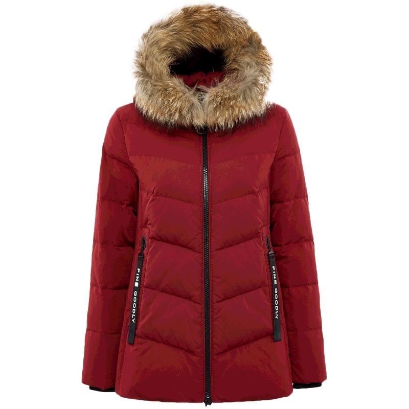 波司登貉子毛领短款修身女士羽绒服加厚保暖冬装外套