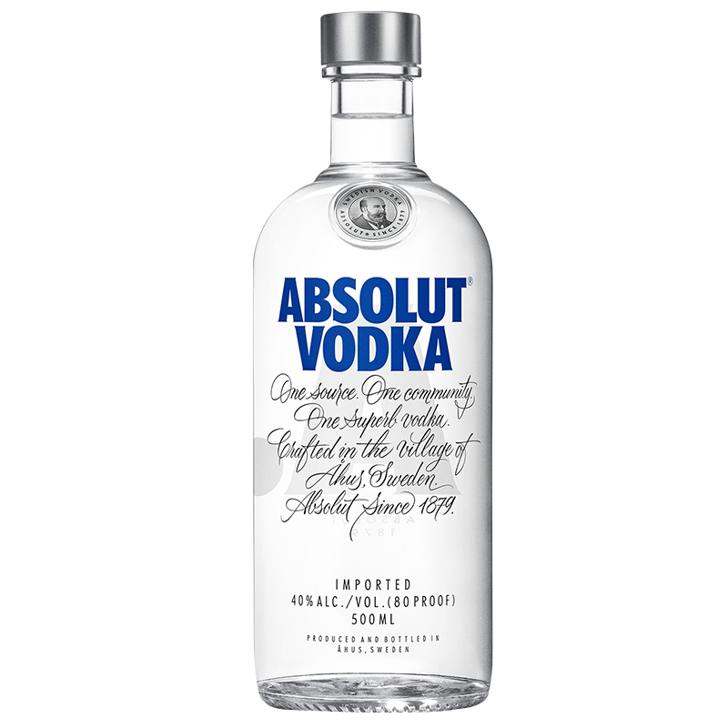 【蔡依林推荐】Absolut绝对伏特加原味500ml