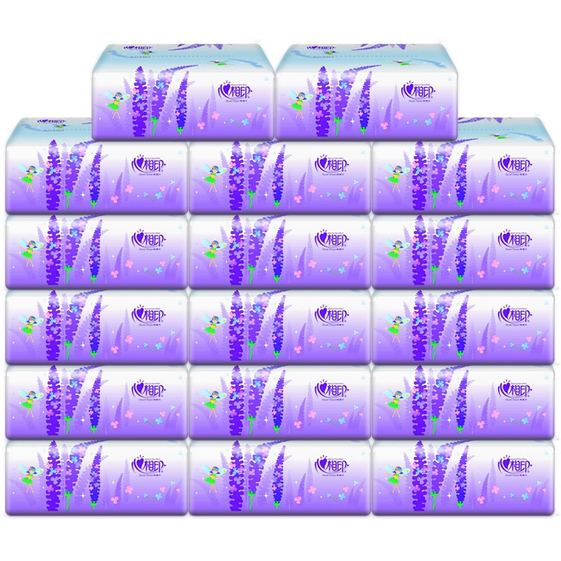 心相印纸巾抽纸家用薰衣草系列实惠装卫生纸整箱批心相印餐巾纸21包东北三省,河北,北京疫情原因不能发货
